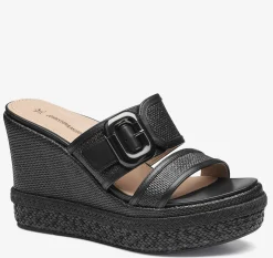 Addison Buckle-Strap Wedge