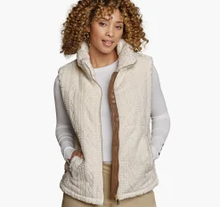 Cable Faux-Fur Vest