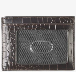 Croc-Embossed Weekender Card Wallet