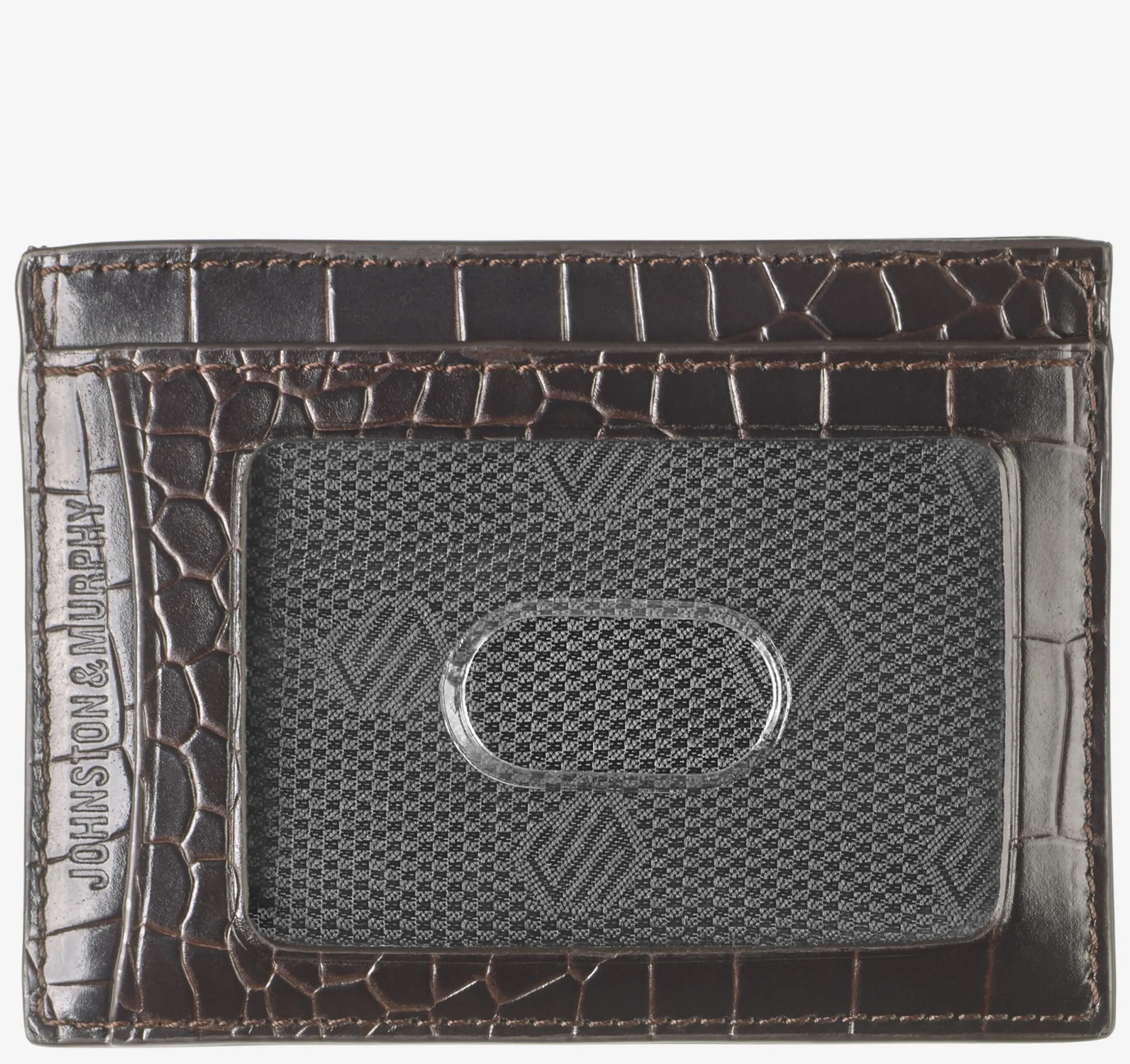 Croc-Embossed Weekender Card Wallet