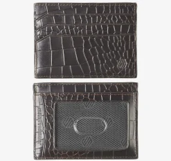 Croc-Embossed Weekender Card Wallet