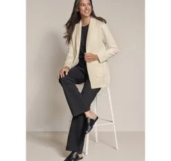 Diagonal Quilted Shawl-Collar