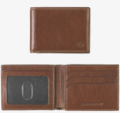 Double Contrast Stitch Billfold Wallet