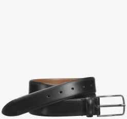 Edge-Perfed Embossed Leather Belt