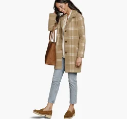 Eyelash Plaid Coatigan