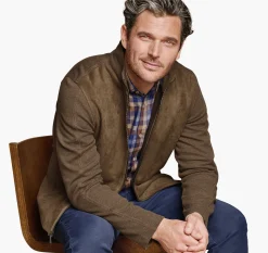 Faux-Suede Full-Zip