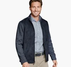 Faux-Suede Full-Zip