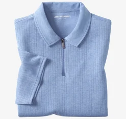 Finn Ribbed Zip Polo