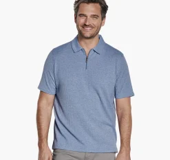 Finn Ribbed Zip Polo