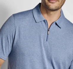 Finn Ribbed Zip Polo