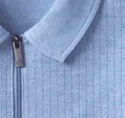 Finn Ribbed Zip Polo