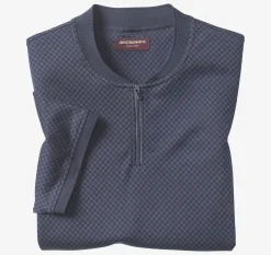 Gavin Zip Jacquard Polo