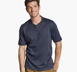 Gavin Zip Jacquard Polo