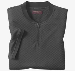 Gavin Zip Jacquard Polo