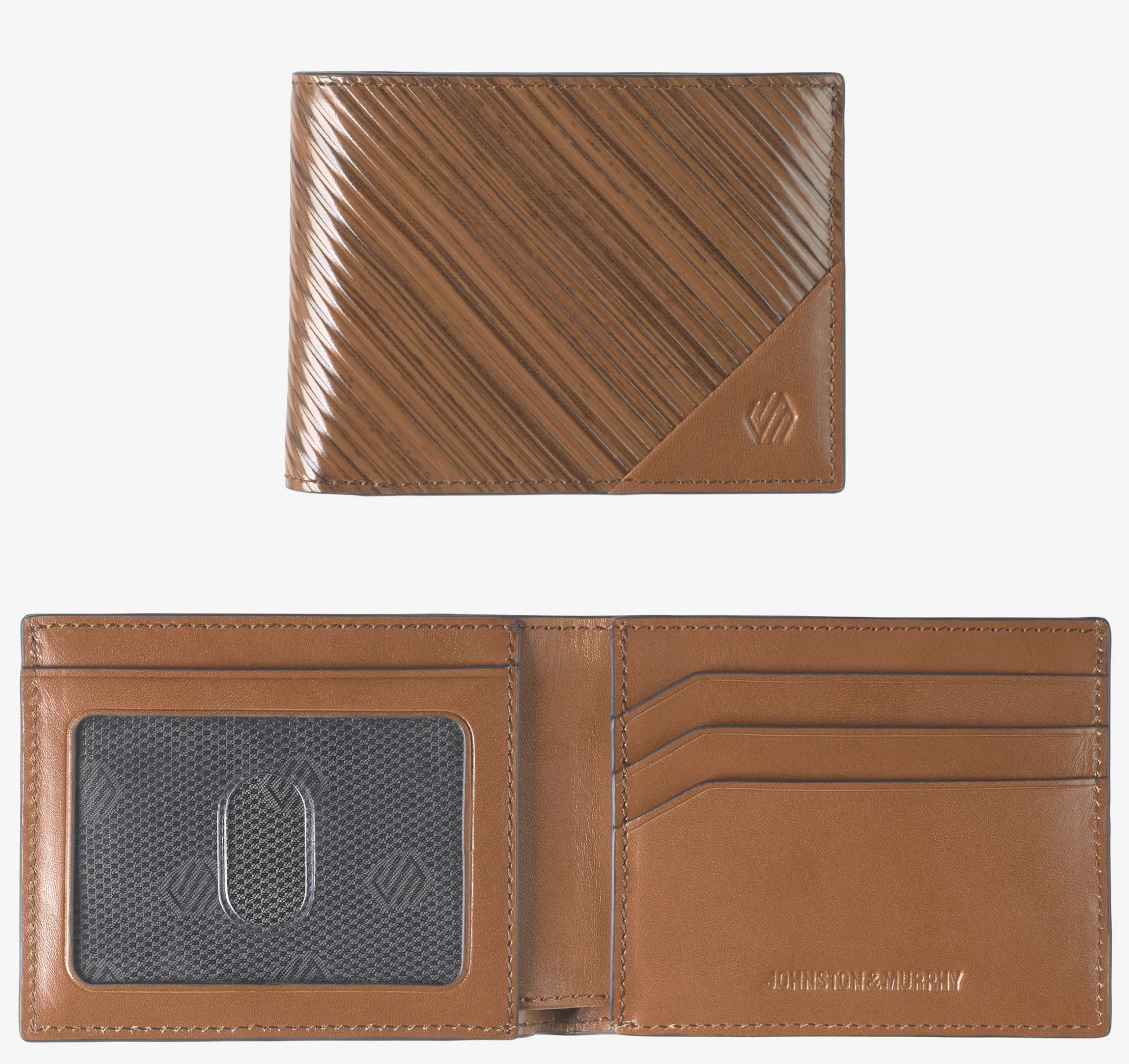 Hudson Diagonal-Etched Billfold Wallet