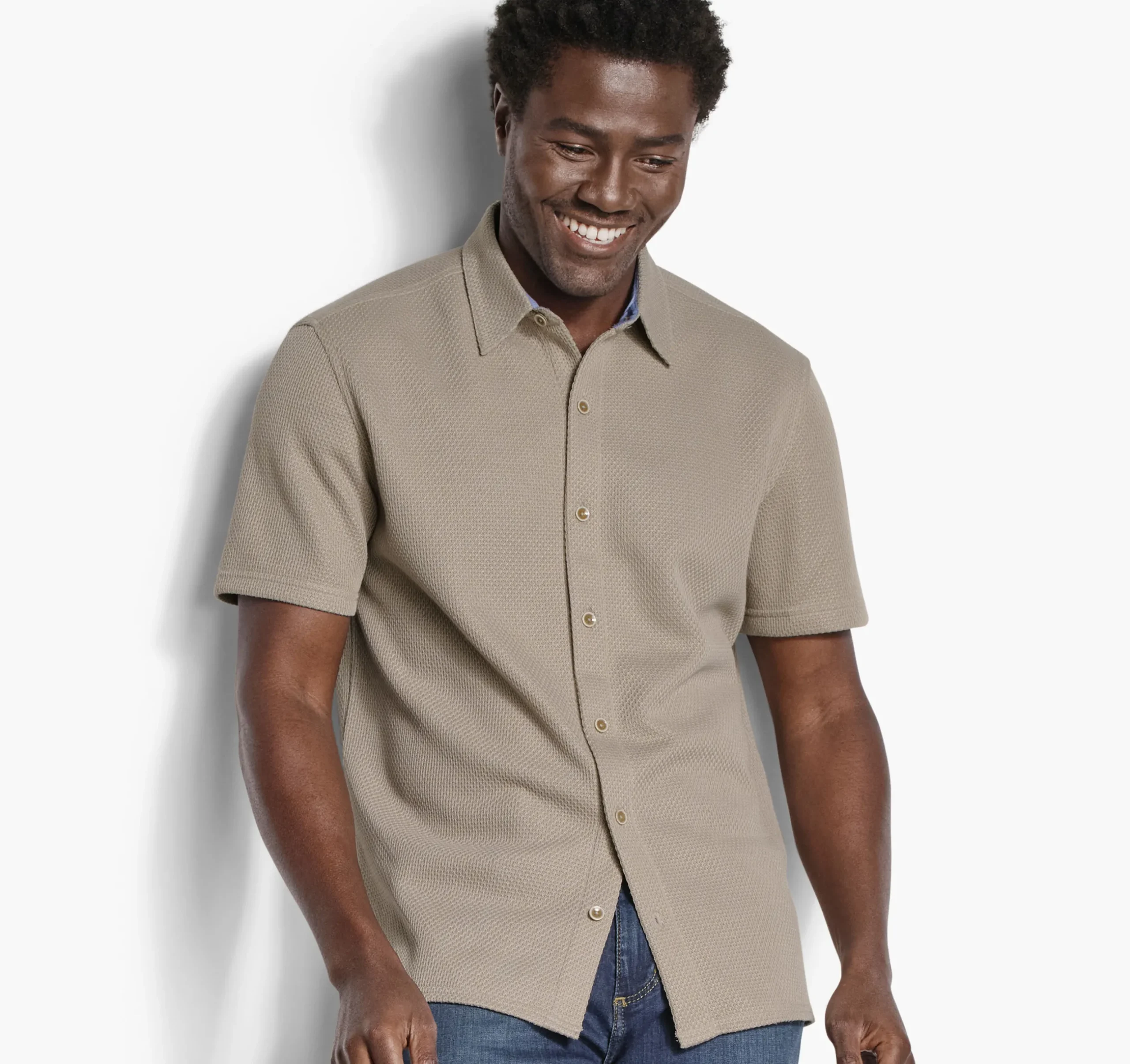 Linden Textured Short-Sleeve Shirt