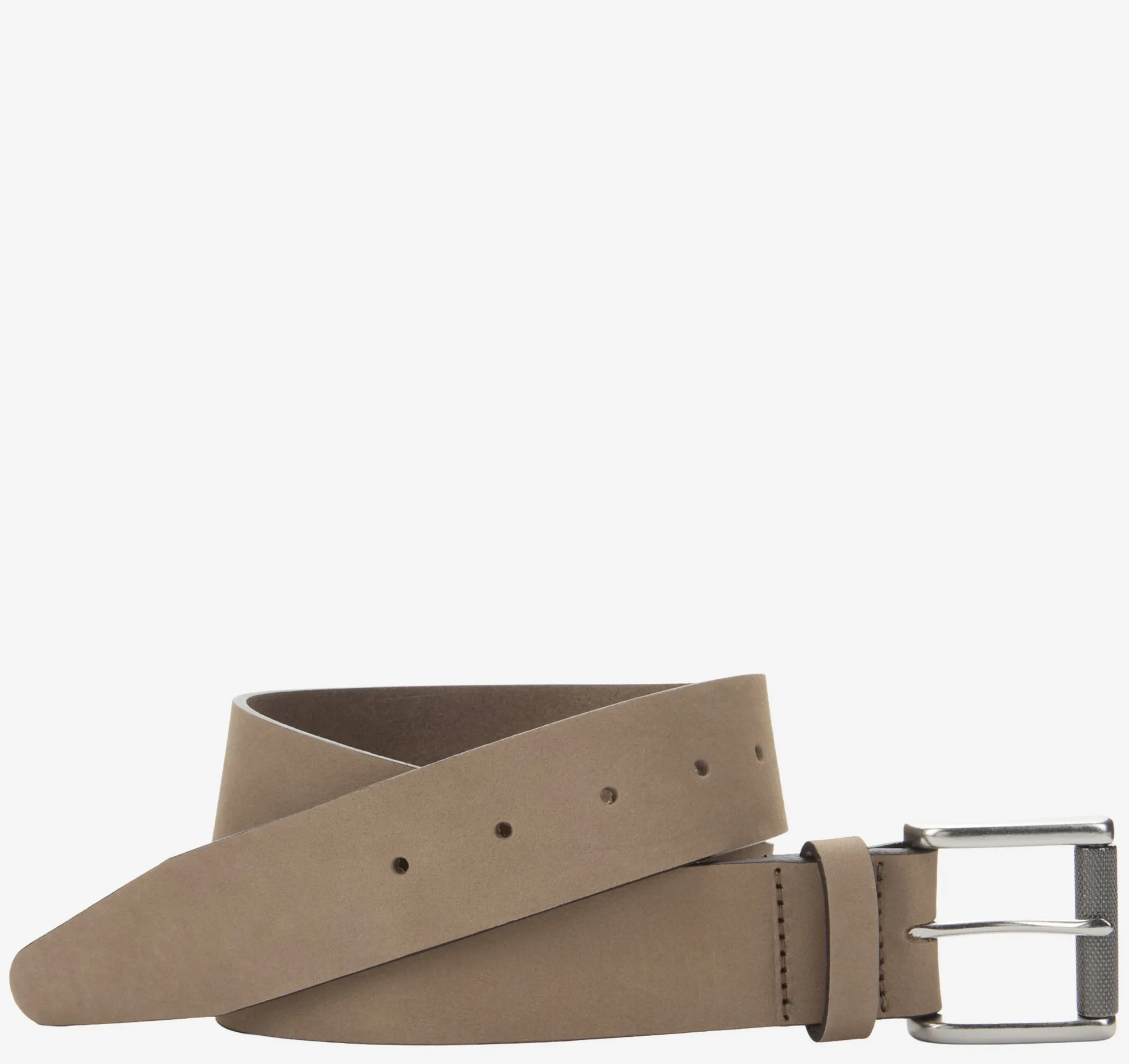 Nubuck Roller-Buckle Belt