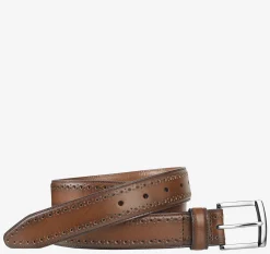 Perfed-Edge Leather Belt