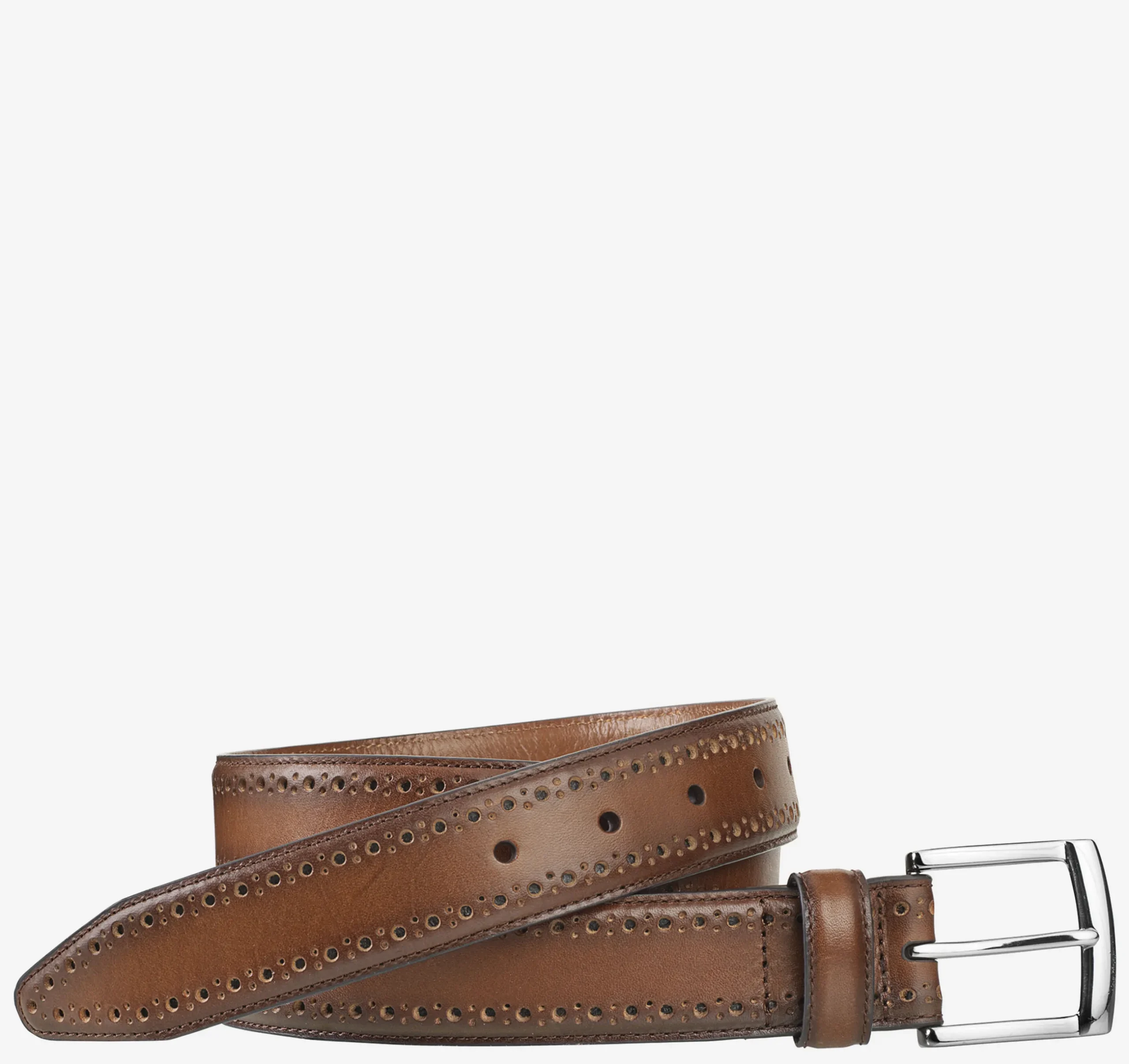 Perfed-Edge Leather Belt