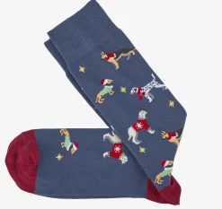 Pima Cotton Holiday-Themed Socks