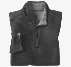 Reversible Channel-Quilted Quarter-Zip