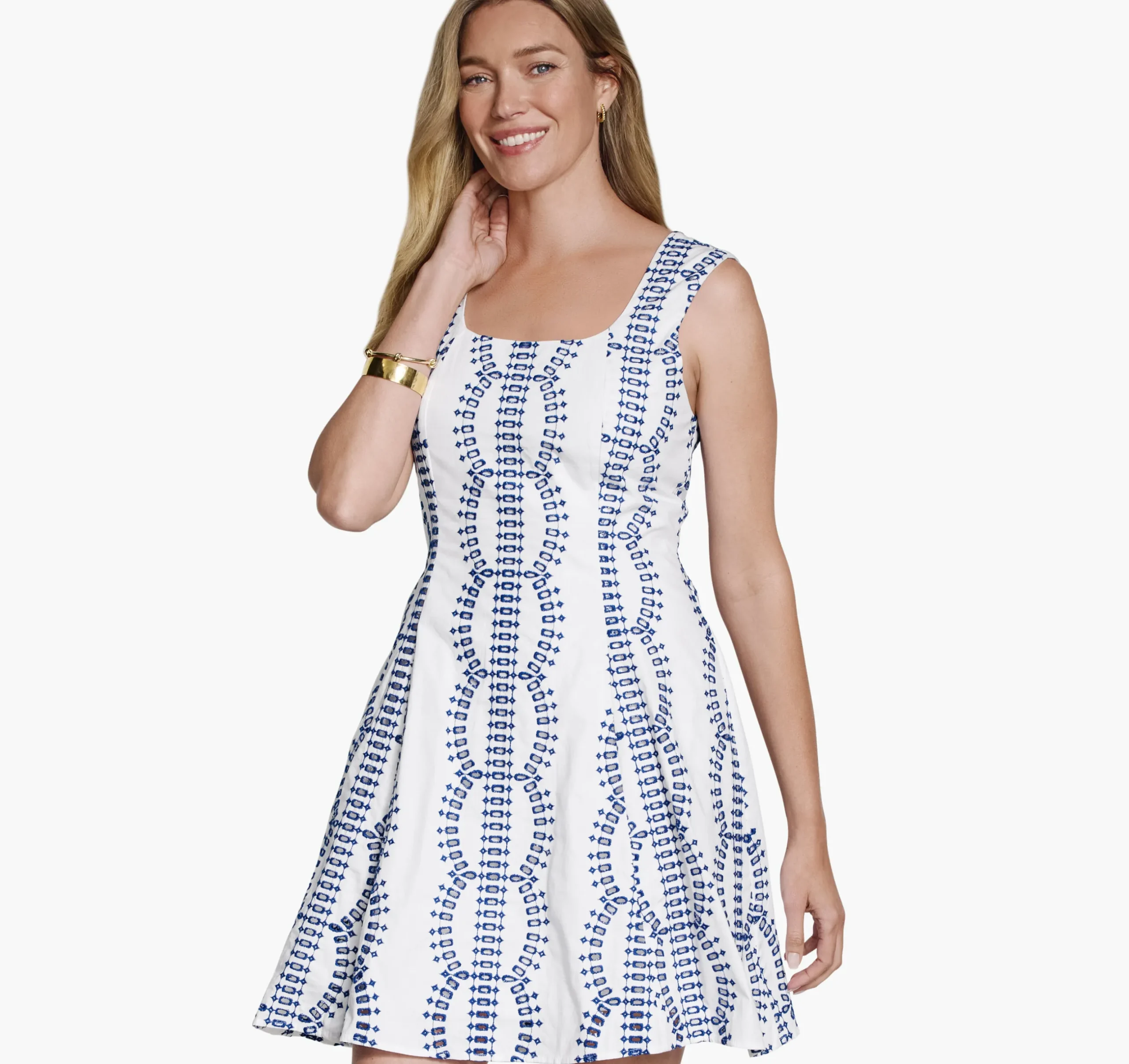 Sleeveless Eyelet Dress