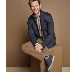 Textured Solid Full Zip