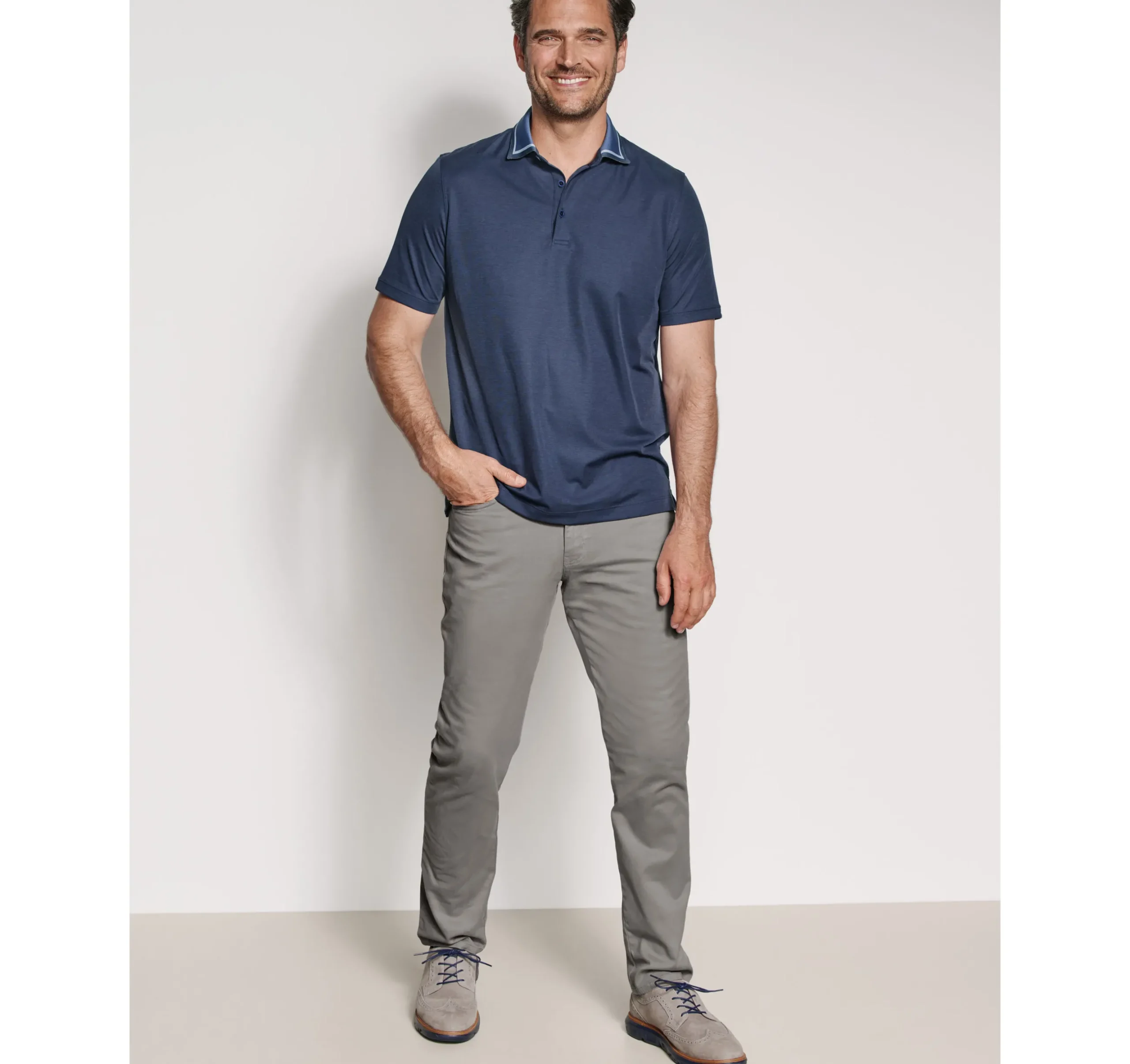 Tipped-Collar Polo