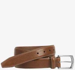 Topstitched Leather Belt