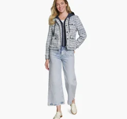 Tweed Jacket with Removable Hooded Bib