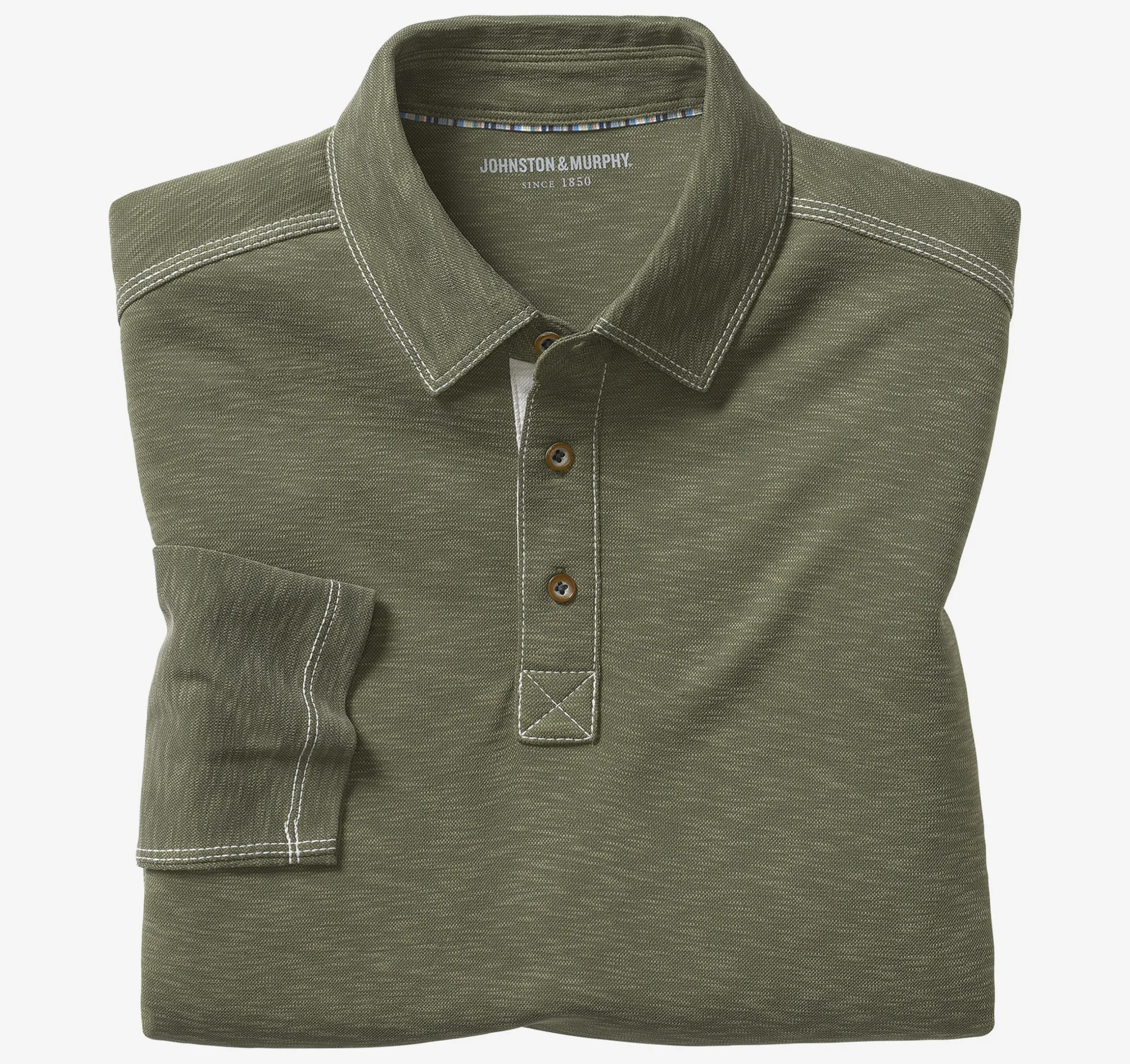 Vintage Slub Long-Sleeve Polo