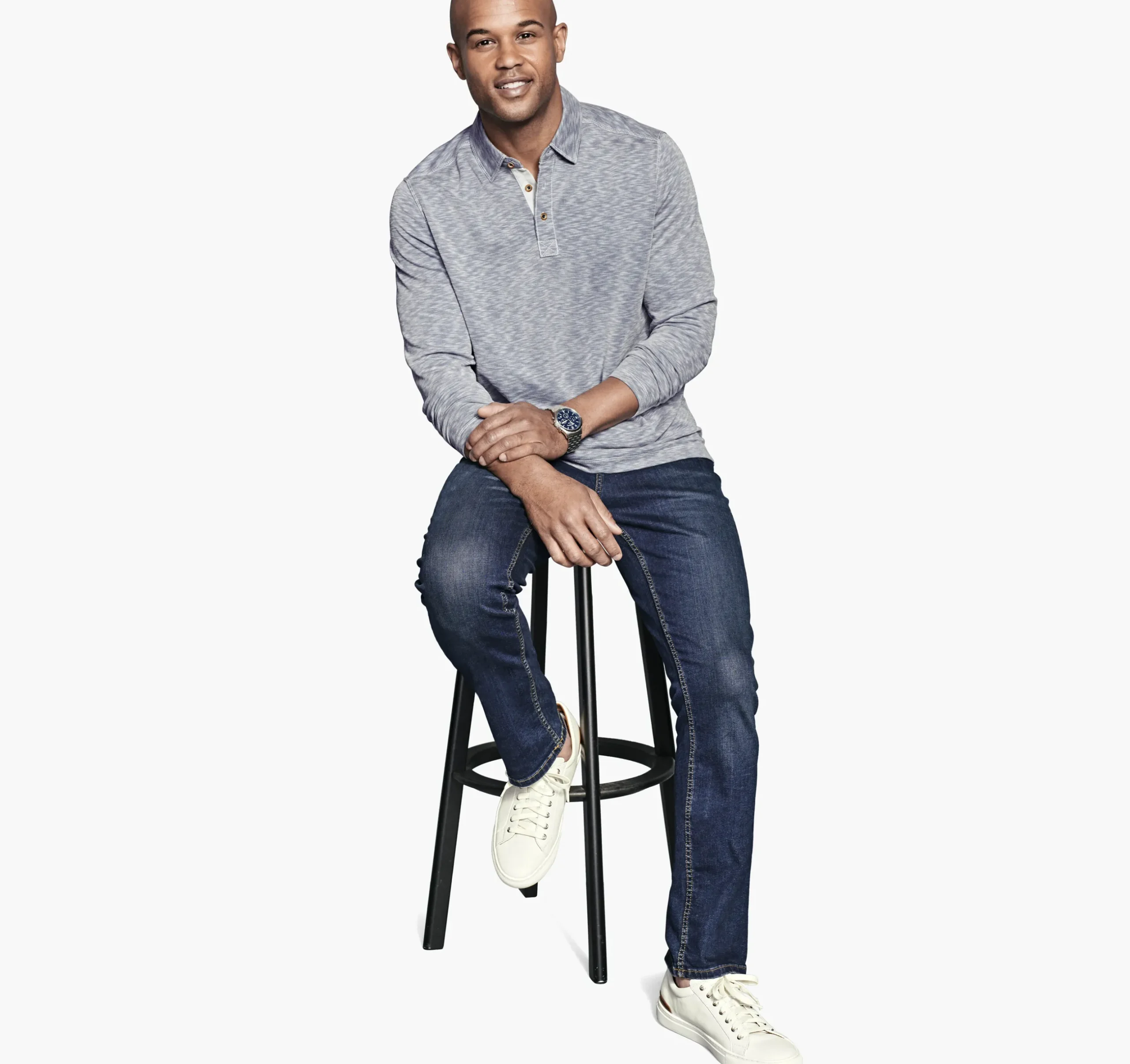 Vintage Slub Long-Sleeve Polo