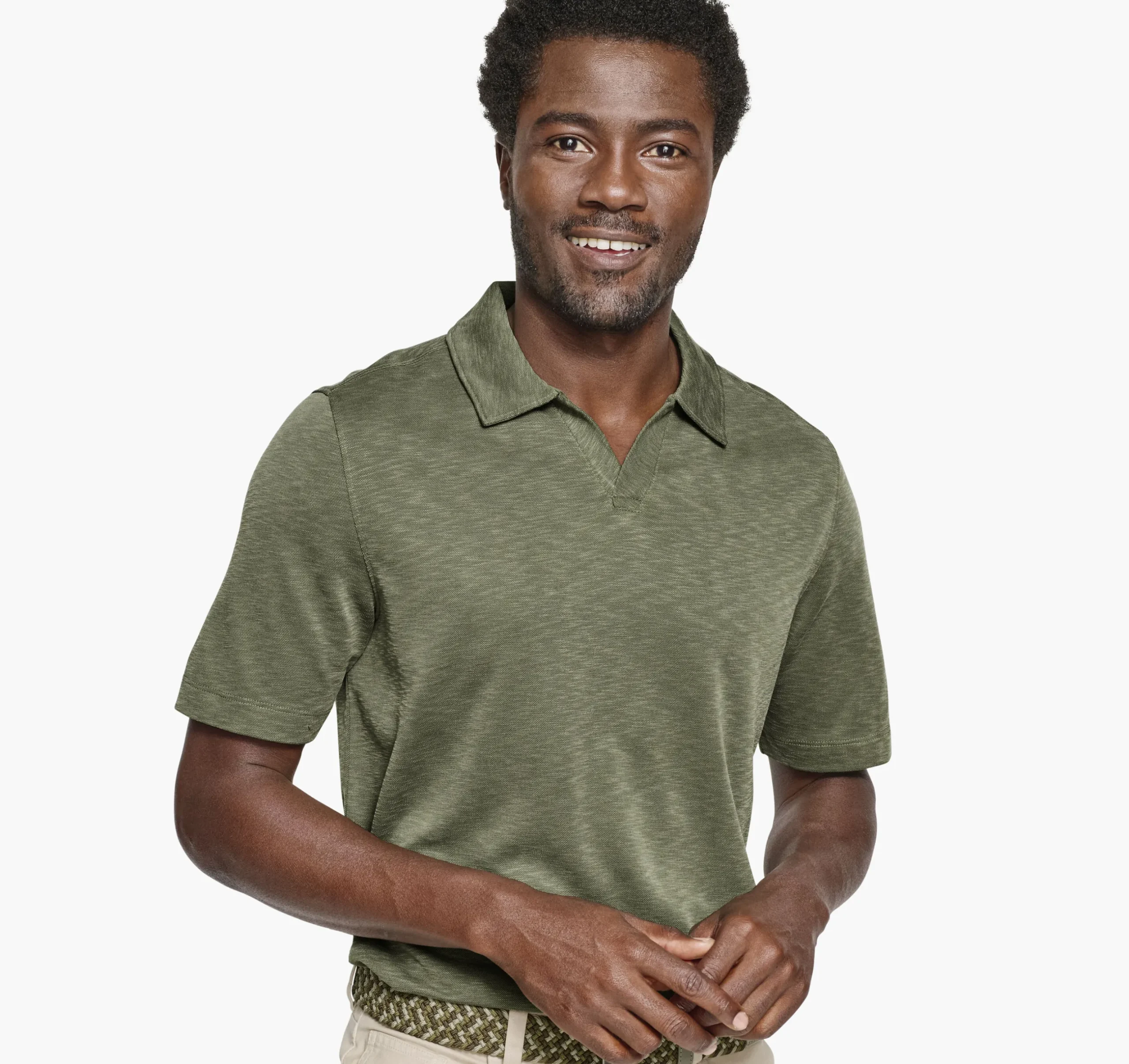 Vintage Slub V-Neck Polo