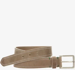 White-Edge Waxed Leather Belt