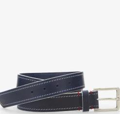 White-Edge Waxed Leather Belt