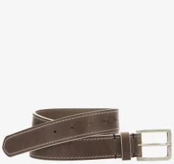 White-Edge Waxed Leather Belt