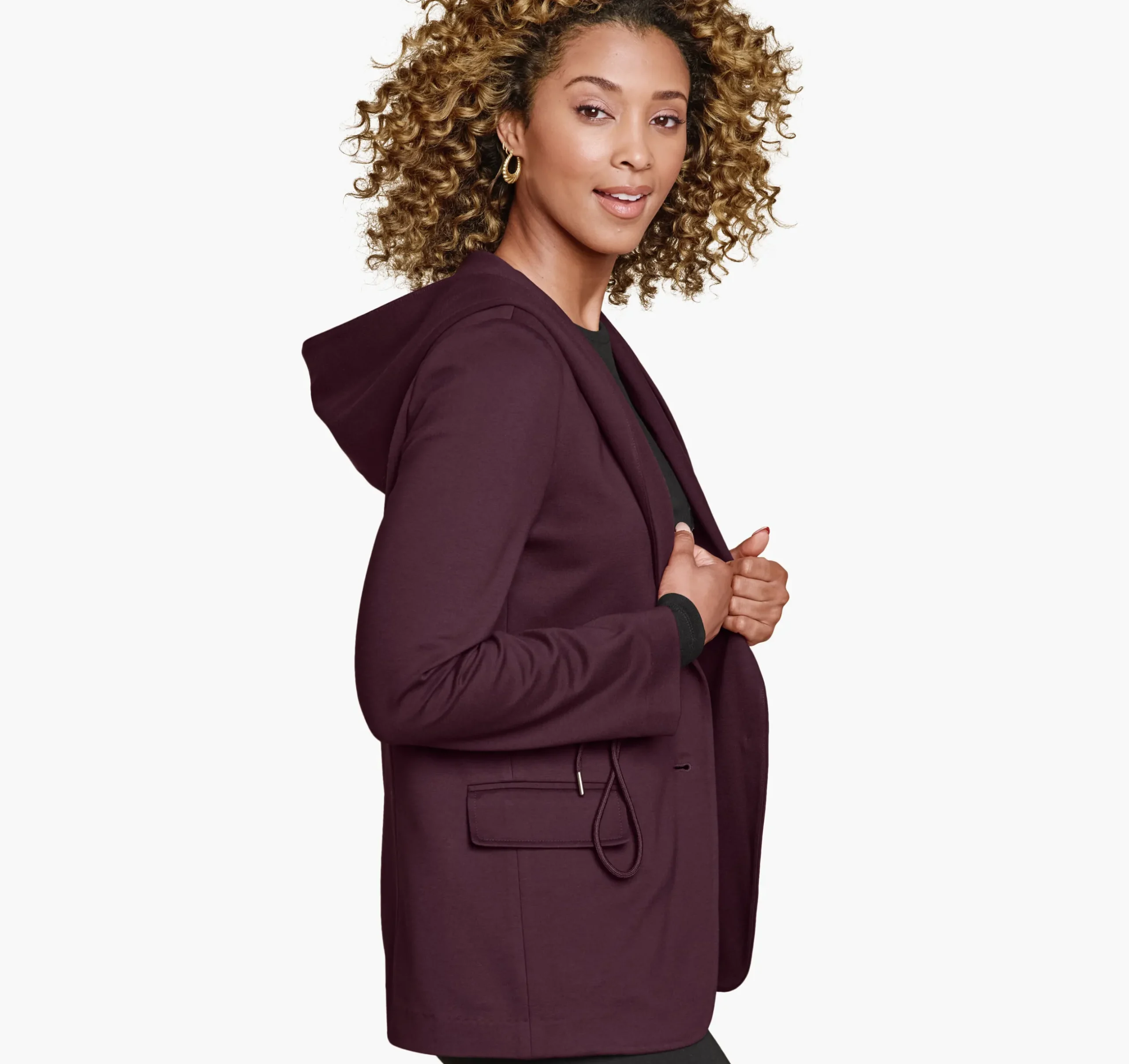 XC Flex® Shawl-Collar Blazer with Hood