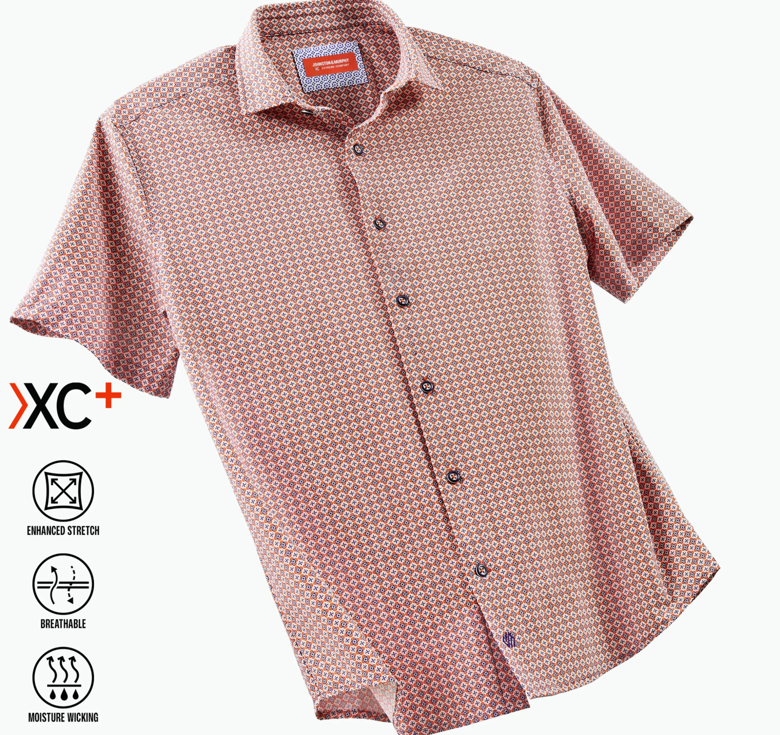 XC+™ Motion Short-Sleeve Print Knit Shirt