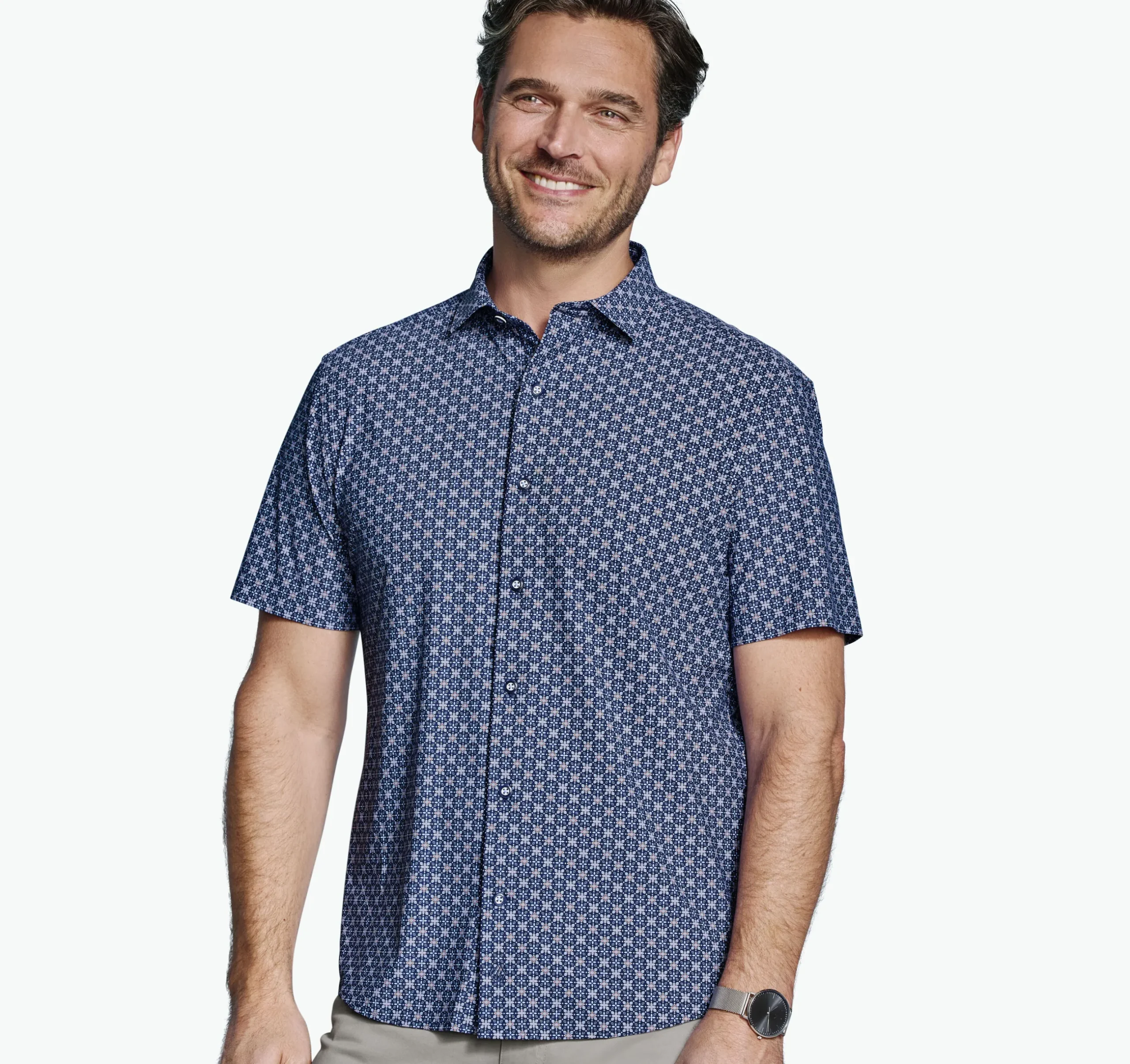 XC+™ Motion Short-Sleeve Print Knit Shirt